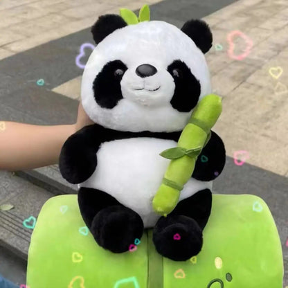 2 In 1 Bamboo Tube Panda Plush Toy Kawaii Cute Stuffed Toys