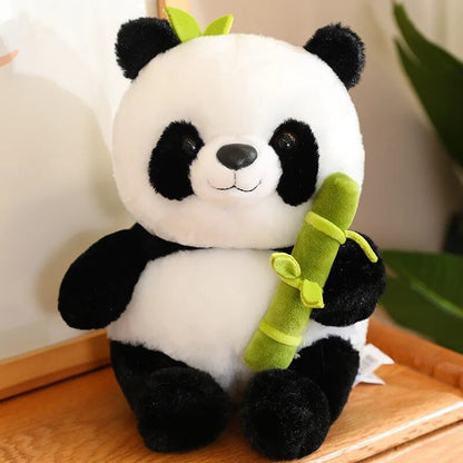 2 In 1 Bamboo Tube Panda Plush Toy Kawaii Cute Stuffed Toys