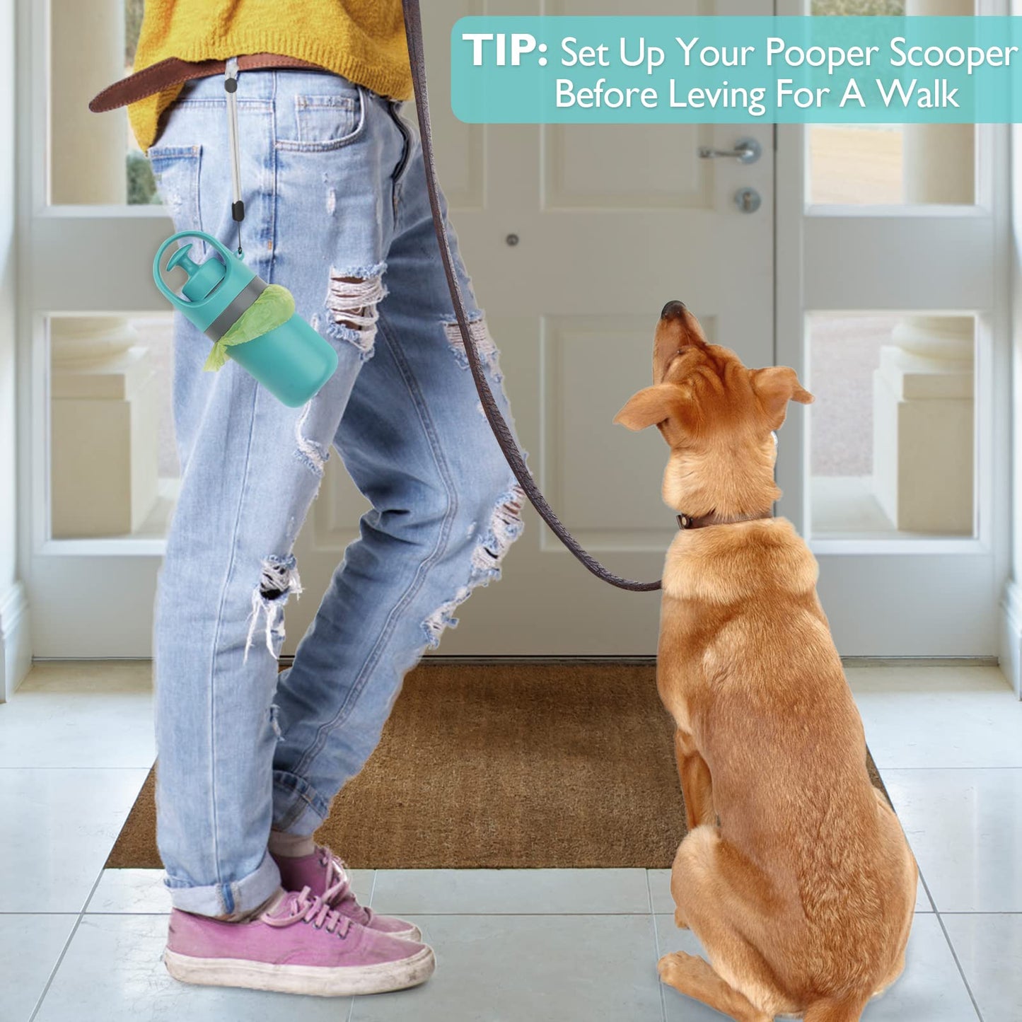 Convenient and Hygienic: New Arrival Zero Contact Dog Poop Scooper with Garbage Bag Dispenser