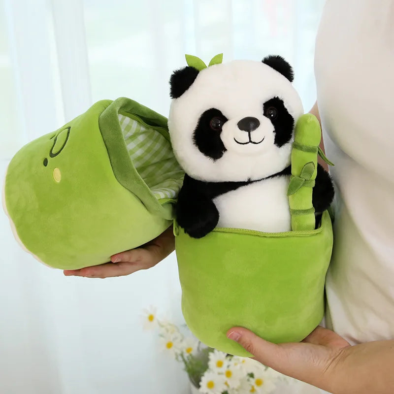 Panda de Bambu Kawaii Boneca Brinquedo de Pelúcia Bonecas Macias Bicho de Pelúcia Almofada Brinquedos para Meninas Namorada Crianças Presentes de Halloween