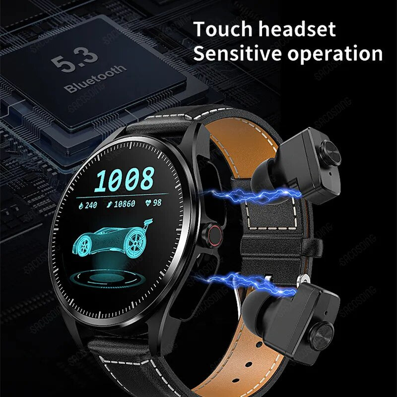 Luxury 2 in 1 Smart Watch 4G Memory Local Music Bluetooth Call NFC Access Control AMOLED 466*466 Smart Watch For Men Women 2023