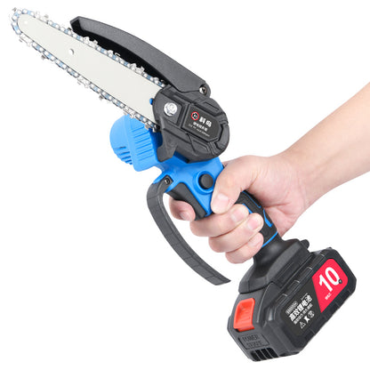 Cordless Lithium-ion Electric Chainsaw - Ideal for Home Woodcutting, Tree Trimming, and Outdoor Use