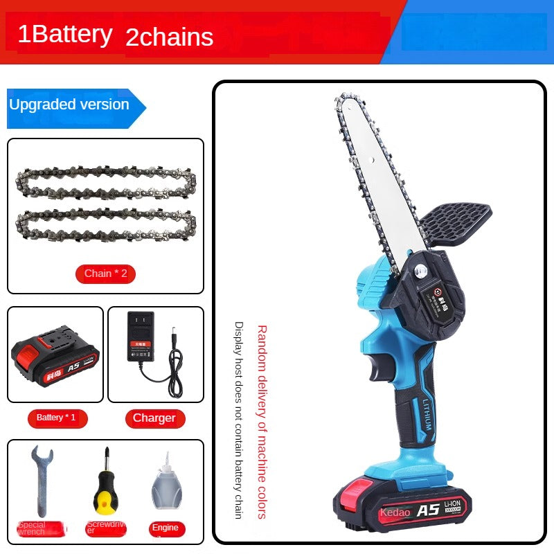 Cordless Lithium-ion Electric Chainsaw - Ideal for Home Woodcutting, Tree Trimming, and Outdoor Use