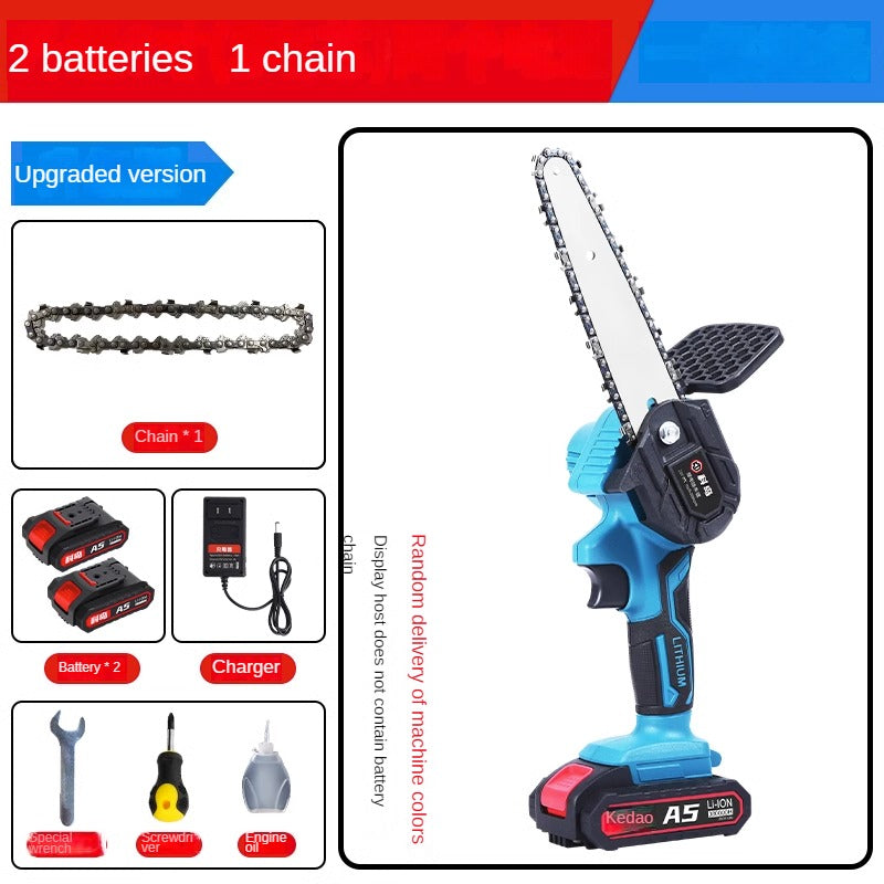 Cordless Lithium-ion Electric Chainsaw - Ideal for Home Woodcutting, Tree Trimming, and Outdoor Use