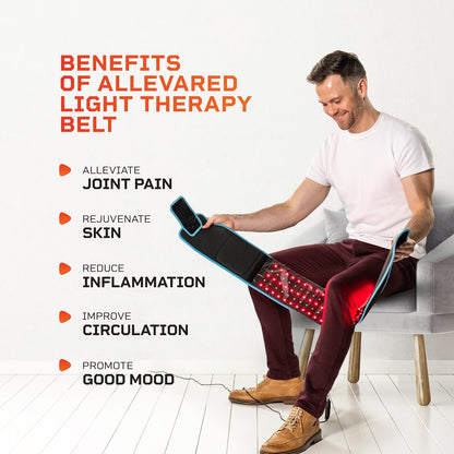 Red Light Therapy Belt - Near Infrared Light Therapy & Red Light Therapy for Body, Relaxing Muscle, Inflammation, Improve Circulation - Infrared Therapy or Infrared Light Therapy Device