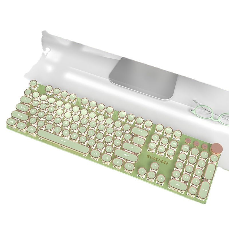 Beautiful High-Performance Wired Mechanical Keyboard for Trendy Women